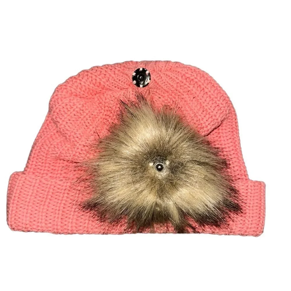 Adult Pink Love Your Melon Hat with Interchangeable Pom